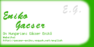eniko gacser business card