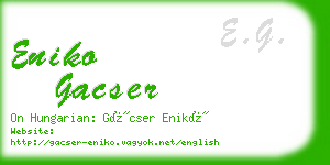 eniko gacser business card